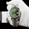 TOP A FACTORY sapphire wristwatches 42mm Diamond Dial BP Factory Maker White Gold Day-Date 40 Green Roman 228239 Sapphire Automati272P