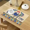 Scarab Ancient Egyptian Culture Placemats Printed Tableware Placemat for Dining Table Mat Set Drink Coasters Kitchen Bowl Pads