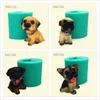 3D Dog Shape Silicone Mold Pips Animal Candle Molds 12 Style Cake Decorators Tools Dessert Chocolate Handgjorda mögel S0014XG