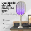 Elektrikli Şok 2in1 Sivrisinek Killer Mor Işık Tuzağı Silindirler Swatter USB şarj edilebilir ev çatı yazı böcek zapper sivrisinek