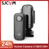 Kameror SJCAM C100 Plus Action Camera 4K 30M Waterproof 2.4G WiFi Action Sport Action Cam Eis Bicycle Helmet Motorcyklar