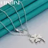 Hanger kettingen Chshine 925 Sterling Silver Lucky Clover Pendant 16-30 ketting voor dames bruiloft Banquet Charm Jewelry 240410