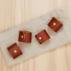 4Pcs/Set Napkin Ring Tear Resistant Rustic Vintage Napkin Ring Classic Round Faux Leather Table Decor Napkin Buckle for Holiday