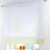 Pastoral Roman Short Curtain Sheer Window Kitchen Blinds For Living Room Bedroom 3 color3 sizes1Panel DL001C 240325