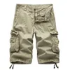 Brand Cargo Shorts uomini Summer Army Military Tactical Homme Casual Solid MultiCoch Mash Plus Times 240410