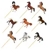24 -stks paardentaartdecoraties Horse Racing Cupcake Toppers Picks Equestrian Race Theme Party Decor Boy Birthday Party Supplies