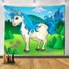 Rainbow Unicorn Tapestry Mur suspendu Bohemian Beach Mat polyester mince couverture de châle Yoga Pad la maison Décoration