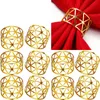 10 -stcs Legering Napkin Ringen Bruiloft Dervet Holder Tabel Deco Accessoires voor eettafel Napkin Buckle Christmas Party Supplies