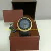 Photo Real Diamante Watch With Box Mens 44mm Dial preto Mulheres unissex 18k Bracelete de borracha de ouro amarelo quartzo Digital Time Dual YA114207 Sport Relógios Relógios de pulso