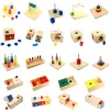 Toddler Wooden sensoriale Montessori set giocattoli educativi infantili toddlers box board puzzle Insegnando gioco in legno e giocattoli in età prescolare