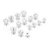 DRELD 5Pcs 12/18/20mm Clear Crystal Glass Jewelry Gift Box Drawer Knob Furniture Hardware Cupboard Handle Door Pull Home Decor