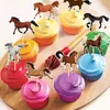 24 -stks paardentaartdecoraties Horse Racing Cupcake Toppers Picks Equestrian Race Theme Party Decor Boy Birthday Party Supplies