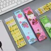 12pcs / pack Belle croquis de crayon de fruits frais dessin au crayon en bois avec gain de bureau gêne