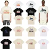 Top artisanat Rhude Mens T-shirts Summer Fashion Designer Fashion Tshirts Coton Printing Shirt Street Casual Short Sleeve Style Style Tees 23SSS T-shirts For Men Tshirt