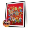 Peinture de diamant 5d bricolage quilling papier peinture fleurs spéciale forme partielle forage de forage en mosaïque