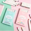 Sharkbang 6pcs/lotソフトカラー蛍光ペンキーワードマーカーソフトヘッド保護目Kawaii School Stationery