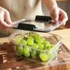 PP+TRP Seal Box Kitchen Fridge Food Container Lunch Box Multi Capacity Save Space Fresh Vegetable Fruit Food Frozen Storage Box