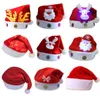 성인 어린이를위한 3pcs 크리스마스 모자 다채로운 크리스마스 모자 고급 크리스마스 모자가있는 파티 용품 무료 배송