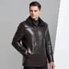 Męskie garnitury Wysokiej jakości zima norka czarna futra płaszcza w średnim wieku oryginalne kurtki skórzane męskie i aksamitne grube odzież wierzchnią