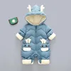 2023 Nuovi vestiti per bambini Snowsuit inverno più velluto Spessa salta da ragazzo 0-3 anni Gener neonati neonate per bambini in generale