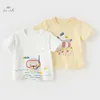 Dave Bella 2024 Summer Boy 's Baby Tshirt Children Top Short Sleeve Cotton 만화 캐주얼 쿨 야외 스포츠 DB2248688 240328