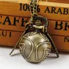 Pocket Watches Bronze/Golden Ball Hanglagend Ball Pocket Gifts For Kids Quartz ketting klok mooie schattige fob pocket klokgroothandel Y240410