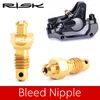 RISK 2pcs M6x11mm Titanium Alloy Bicycle Brake Exhaust Bolts for Mountain Bike Hydraulic Disc Exhaust Brake Clip Bleed Nipple