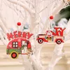 Capodanno 2022 Ornamento di Natale in legno naturale Ornamento di Natale pendenti sospesi stelle di natale di natalizio per navigazione per Navidad