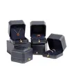 Klassiska smycken Wedding Double Ring Box Lyxiga smycken Fodral Förpackning för halsband Pendant Display Case Ring Box Custom