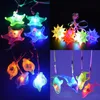 20pcs Light LED LED Jelly Ball Star Dolphin Conch Flash Collier Glow Pendants Rave Party Gift Wedding NAVIDAD Noël