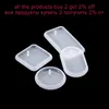 1/3/6pcs DIY Keychain Pendant Casting Silicone Mold Set Round Rectangle Pendants Crystal Epoxy Resin Mould For Jewelry Making