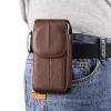 Porta de clipe de correia de couro genuíno de vaca para iPhone 15 14 13 12 11 Pro Max XS 7 8 Plus Travel Men Waist Bag bolsa