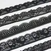 (5 mètres / lot) Black Stretch Lace Fabric Sous -wear Laces Trim DIY Craft Couture Ribbons