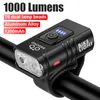 Luz de bicicleta brilhante T6 Frente LED frontal USB Recarregável MTB Mountain Bicycle Lamp 1000lm Bike Fartlight Lanterna Scooter de ciclismo