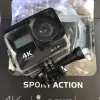 Kamera 4K Sport Action Camera Wifi Çift Ekran 12MP Kask Kamera 30m GO Su Geçirmez Pro Spor DV 170 Geniş Açılı Spor Kamera