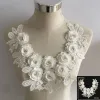Hochwertige DIY Stickerei weißer Spitzenkragen Applikum Ausschnitt Dekorative Accessoires Braut Hochzeitskleid