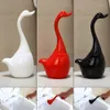 Toalettborste Set Creative Swan Shape Ceramic Base Plastic Handle Cleaning Brush Home Hotel Badrumstillbehör Rengöringsverktyg