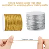 Greia elástica de ouro e prata 1 mm Cordão redonda para embalagens de presentes de Natal Tag String Tag Cord DIY Craft artesanal cerca de 20m