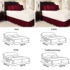 Spódnica z łóżkiem otaczając elastyczne koszule bez łóżka Twin/ pełne/ królowa/ King Size 38 cm Wysokość do wystroju domu łóżko hotelowe