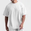 Men's T Shirts Breathable Sports Fitness Mens Solid Color Simple Loose Short Sleeve Tee Summer Casual O Neck Pullover Men Clothing