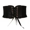 Women Elastic szerokopasmowy zespół Związany talia Corset Cincher Belt Skórzane panie punk 1pc Gothic Pu Skórzak Cummerbunds Train