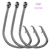 6 Sizes 1#-5 0# 7381 Sport Circle Single Hook High Carbon Steel Barbed Hooks Asian Carp Fishing Gear 200 Pieces Lot303b