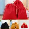 Coloful Velvet Bag Jewelry Packing Velvet Drawstring Pouches Beads/Candy/Jewelry Drawstring Bag Gift Bags For Wedding Christmas