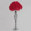 Imuwen Gold/ Silver Flower Flowers حاملات شمعة Road Road Table Metal Stand Candlestick for Wedding Party Decor