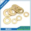 10/50pcs M2 M2.5 M3 M4 M5 M6 M8 M10 M12 High Quality Solid Brass Copper Flat Washer Plain Gasket Pad GB97 DIN125