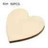 Hot Sale 50Pcs Wooden Love Hearts Shapes DIY Hanging Heart Plain Craft Wedding Table Scatter Decor Rustic Wedding Decor