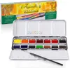 Sennelier - L'Avarelle Professional Aatercolor Paint Set (14 полных кастрюли) с портативной металлической палитрой коробкой