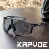 Lunettes extérieures Kapvoe Lunes à cyclisme photochromiques Cycling Sunglasses UV400 Cadre de myopie intégrée pour les lunettes de vélo de vélos extérieures Sports Bicycle Y240410