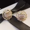 Luxury Diamond Flower Stud Oreads Oreads Deisgner Jewelry Brand LETTER HIGHED 925 Silver Earring Fashion Eard Trop Strop