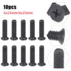 10 PCS parafuso de fixação M5/m6 25mm rosca à mão esquerda para perfuração UNF Chuck Adaptador Shank Ferramentas de Woodowrking Acessórios